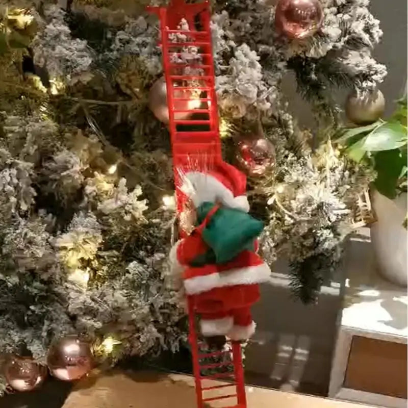 Charming and  Cute Climbing Santa